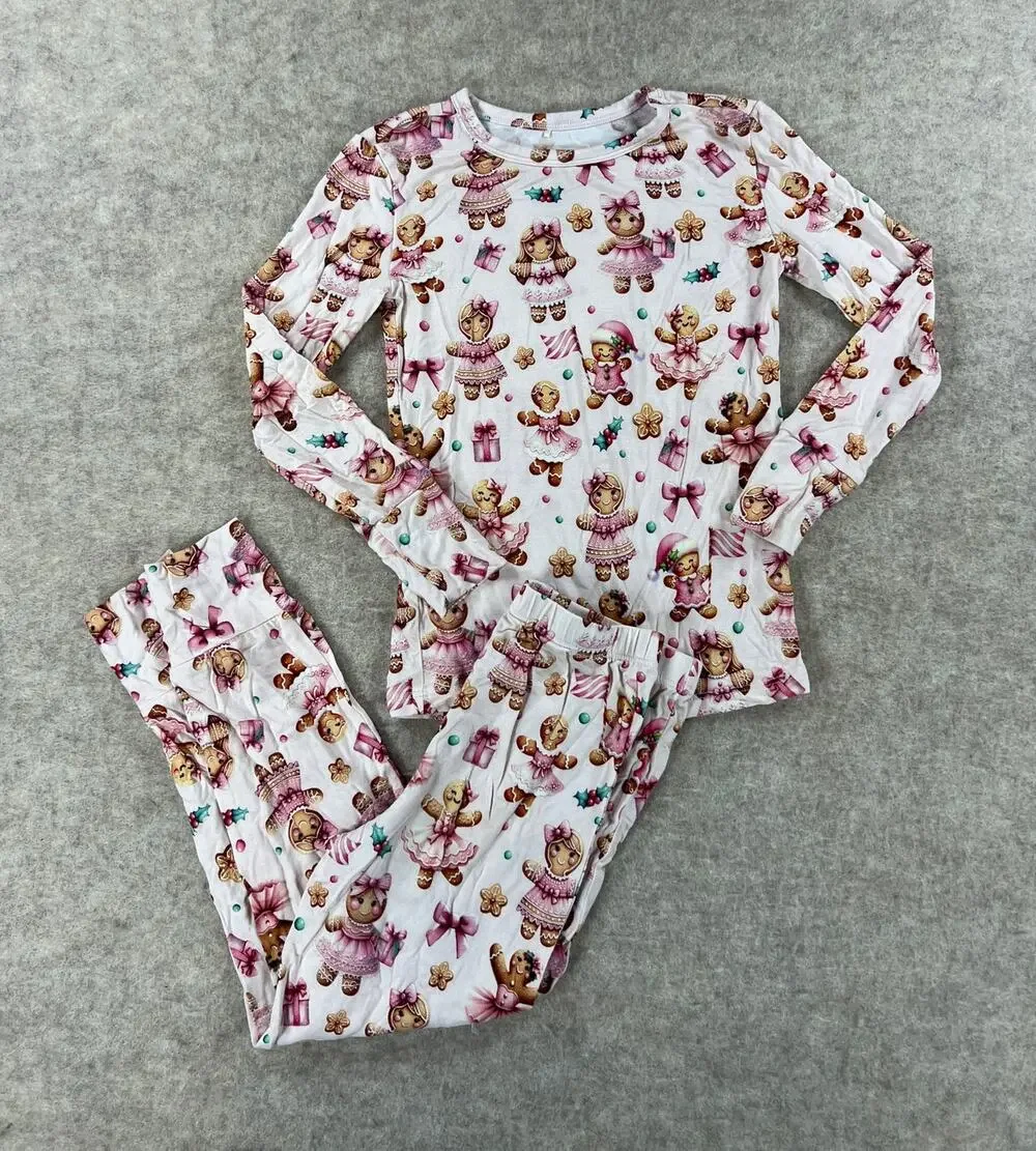 Posh Peanut Ginger Posh Bamboo Pajama Set Girls Size 5/6